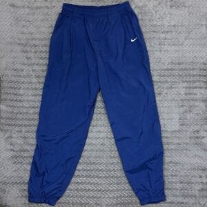 Vintage Nike Pants Mens XL Blue Windbreaker Track Joggers Ankle Zip Tapered 90s